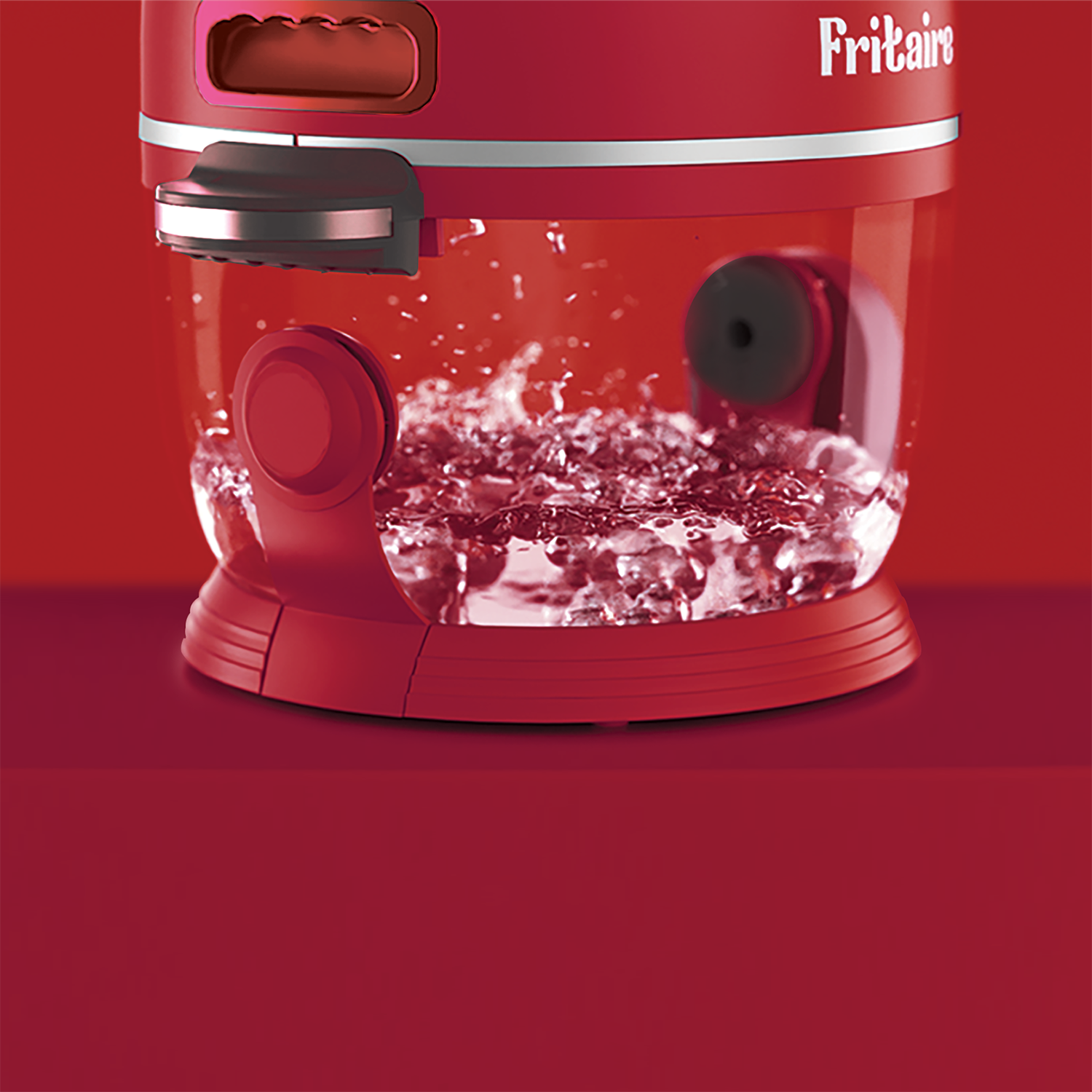 The Self-Cleaning Glass Bowl Air Fryer - CHERRY RED